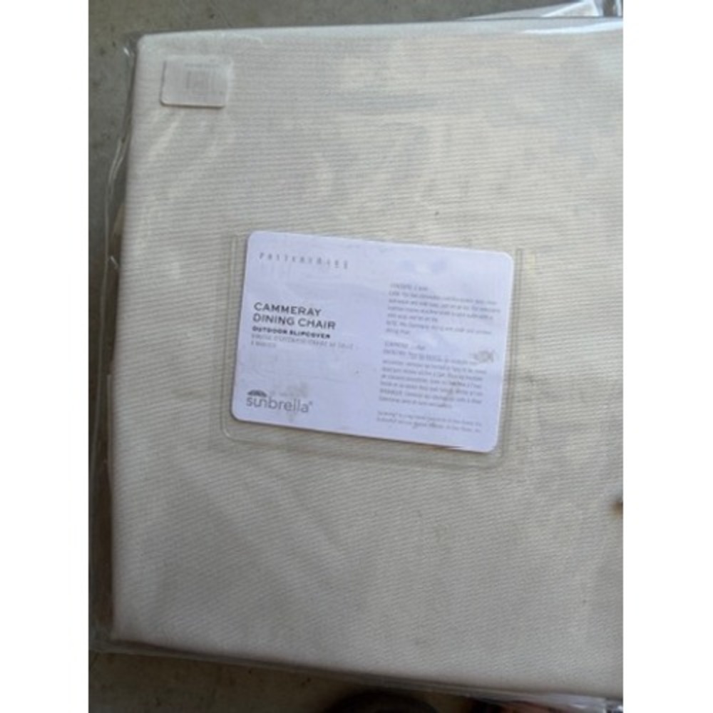 Pottery Barn Cammeray Outdoor Dining Chair Slipcover Sunbrella Ivory 05603686